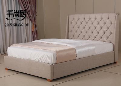 China Durable Customized King Size Upholstered Platform Bed With Storage Space Underneath for sale
