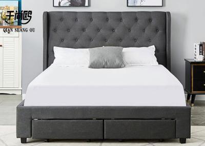 China Soft double queen size 4 Drawer Storage Bed Frame 137*203cm 183*203cm for sale