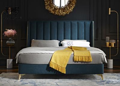 China Soem stellt klassisches Luxusschlafzimmer König-Size Upholstered Beds Größe kundengerecht ein zu verkaufen