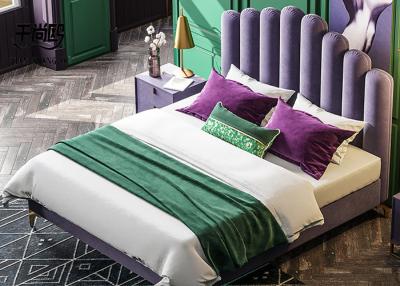 China Lona multifuncional do rei Size Upholstered Beds/material da flanela à venda