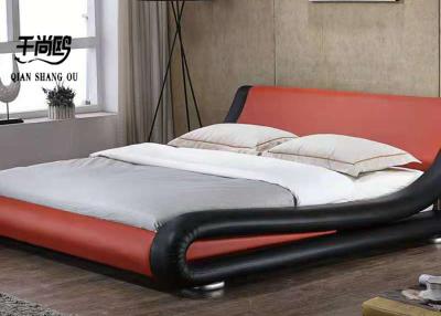 China Modern Furniture Leather Upholstered Queen Bed ergonomic design KD Packing for sale