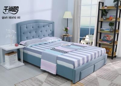 China Perfil baixo moderno respirável cama estofada com gavetas do armazenamento 6ft à venda