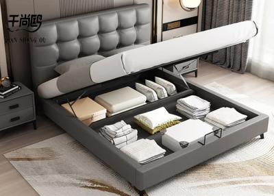 China Rei estofado de couro luxuoso moderno Size Bed Customized da plataforma à venda