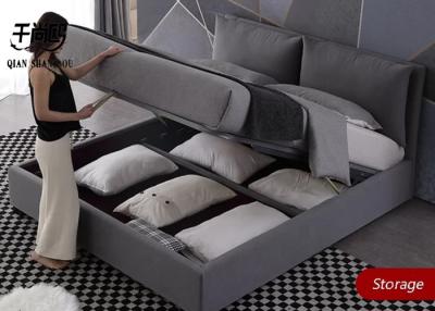 China Extra Large Soft Bedroom Storage Bed European Style With Air Pressure Bracket for sale
