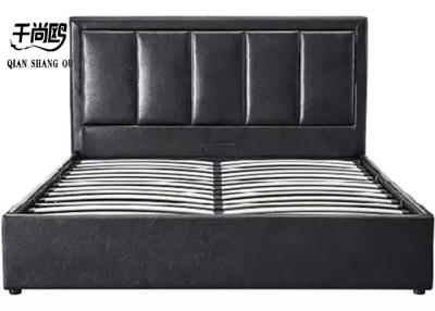 China PU Bedroom King Size Cushion Bed Frame , Modern Leather Platform Bed for sale