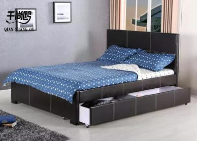 China Bedroom Classic Upholstered Bed With Drawers Low Key Platform Bed for sale