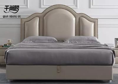 China Headboard Super Plump Leather Storage Bed European style size Customized for sale