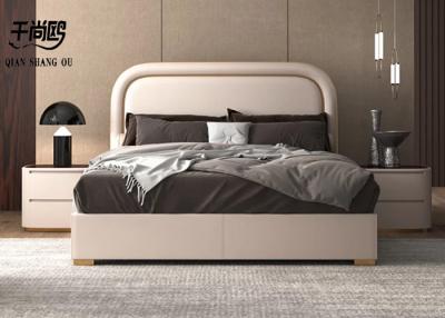 China Simple style with metal decoration luxury bedroom platform bed for sale