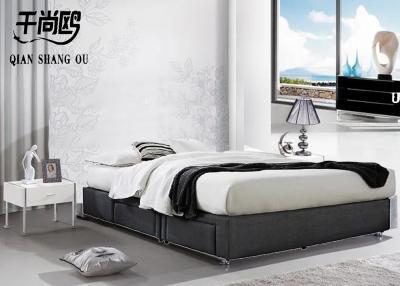 China Easy Push / pull Upholstered Bed With Drawers modern style for sale