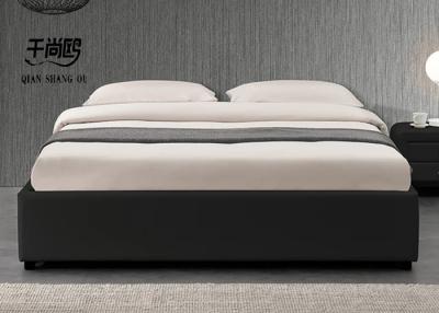China Air Pressure Bracket Modern Bedroom Platform Beds , Leather Upholstered Bed With Storage for sale