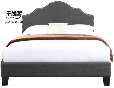 China Pacote macio de linho customizável da cama de plataforma único com rebite de prata à venda
