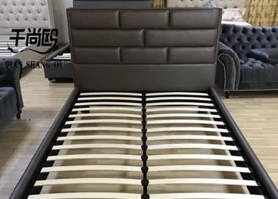 China All Match Novel Soft Platform Bed Square Stitching Low Key for sale