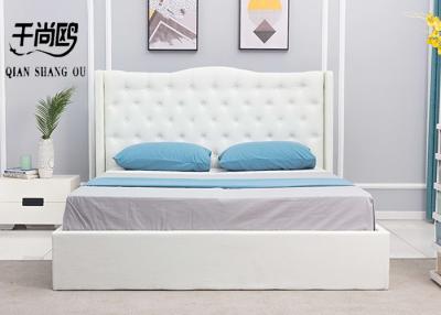 China Single Upholstered Storage Platform Bed 137*203cm With Mosquito Net Grid for sale