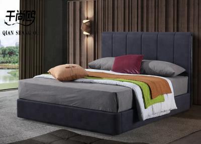 Chine doux Gray Linen Platform Bed, le Roi Size Gray Upholstered Bed de 160*200cm 180*200cm à vendre