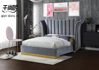 Chine grand lit de plate-forme tapissé moderne de stockage avec la tête de lit à vendre