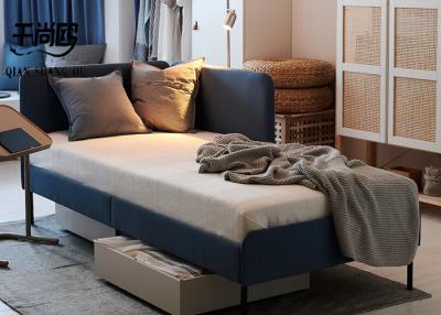 中国 独特な様式の生地は角のバッフルの設計のベッド/柔らかいソファー ベッドを装飾した 販売のため