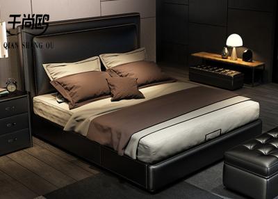 China Premium Luxury Leather Pneumatic Storage Bed Easy Clean / maintain for sale