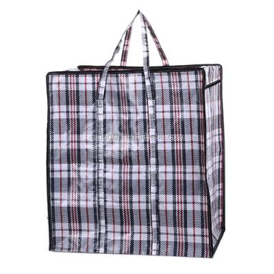China High Sealing Efficiency PP Check Bag Pp Woven Shopping Bag Customized Design for sale