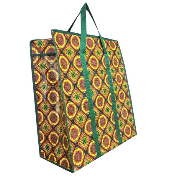 Quality Laminated Woven Pp Shopping Bag Shinny Brightly Reusable Grocery Bags Custom for sale
