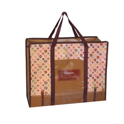 China Glossy Stylish Clothes Packaging Pp Woven Shopper Non Woven Bags for sale