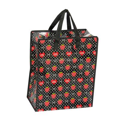 China Flower Design PP Shopping Bag  Environmental Protection Polypropylene Reusable Grocery Bag for sale