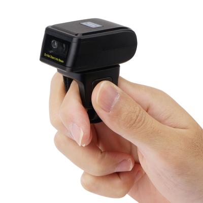 China 1D 2D Mini Ring Barcode Scanner QR Code Portable Wearable YHD-3300DB for sale