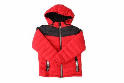China 100% Nylon Shell Mens Padded Winter Coats lightweight Black And Red for sale