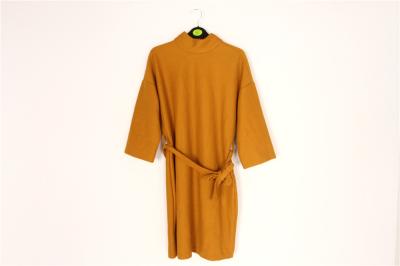 China Womens Casual Long Sleeve Turtleneck Dress 98% Polyester 2% Elastane for sale