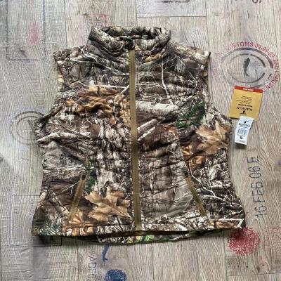 China High Collar Camo Print Utility Gilet Vest With Thermo Reflective Lining for sale