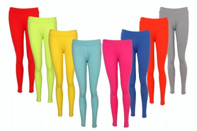 China 88% polyester 12% spandex Elastic Waist ladies sports trousers 8 Colors for sale