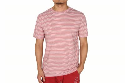 China Stockpapa Pink Khaki Mens Striped Tee S M L XL for sale