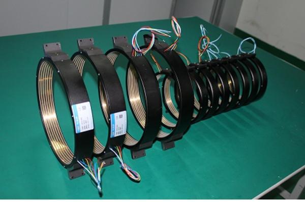 Quality Precious Metal Contact Electric Motor Slip Ring 9 Circuits Transmitting 10A Per Wire for sale