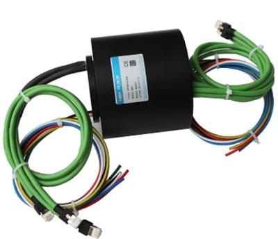 China 15A IP65 100M/1000M Ethernet Slip Ring 500rpm Rotary Electrical Joint for sale