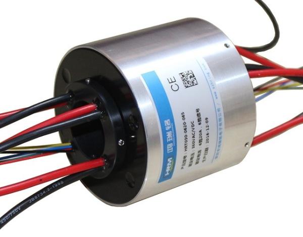 Quality 300rpm Through Bore Rotary Union Electrical Slip Ring Inner Diameter 65mm for sale