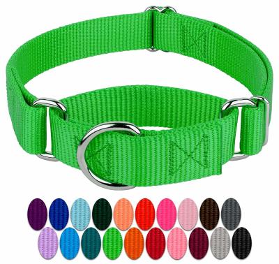 China Heavy Duty Soft Nylon Dog Collar , Metal Buckle Dog Collar 21 Colors Option for sale