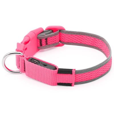 China Long Time Glowing USB Light Up Dog Collar Skin Friendly For Dogs' Safety for sale