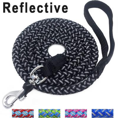 China 6 Foot Nylon Rope Dog Leash , Reflective Dog Leash For Large / Medium Dogs for sale