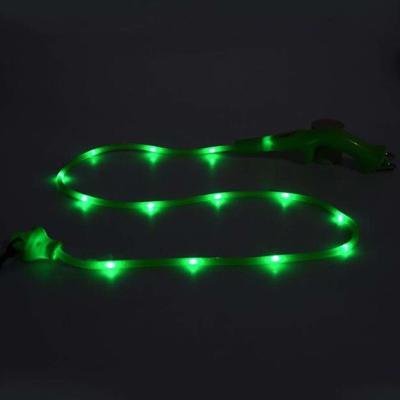 China 0.8*150cm PVC LED Dog Leash , Anti Lost Flat Dog Leash For Dogs Safety for sale