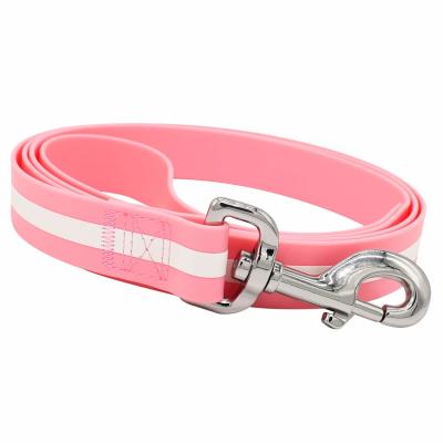 China Pink Waterproof Dog Leash 4ft No Pull Unchewable Basic Rubber Corrosion Resistant for sale