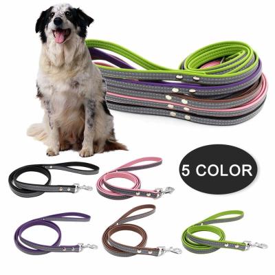 China Microfiber Material Waterproof Reflective Dog Leash Outdoor Walking Puppy Strap for sale