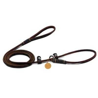 China 2 In 1 Real  Leather Pet Collar Quick Release Adjustable Lightweight Ultra Thin for sale