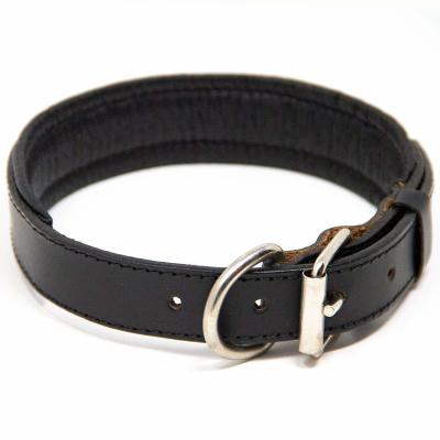 China Military Grade Padded Leather Dog Collar , Heavy Duty Leather Dog Collars for sale
