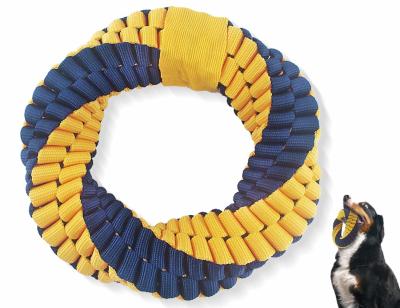 China 6''*6''*1.4'' Dog Tough Chew Toys , Nylon Braided Indestructible Dog Rope Toys for sale
