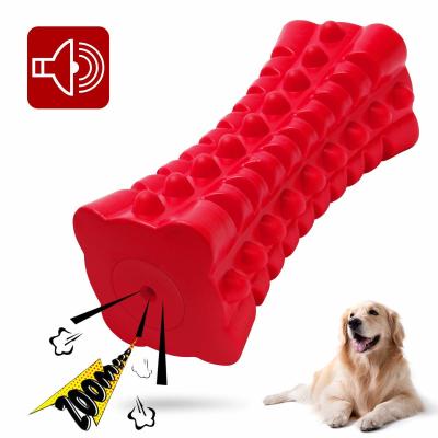 China Red Color Large Dog Tough Chew Toys 6.5*2.7 Inch Eco Friendly Rubber Material for sale