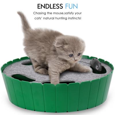 China Electric Interactive Motion Cat Toy Automatic Rotating Teaser Pop Play Hide Seek Hunt for sale