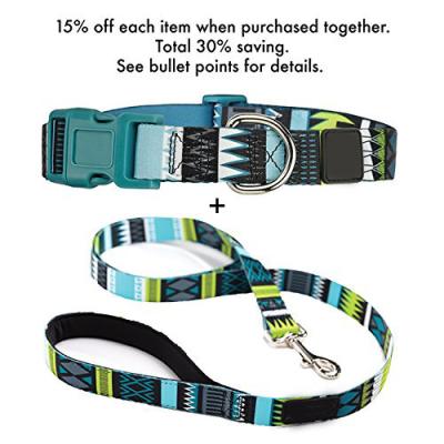 China Durable Nylon Dog Leash Pattern Padded Handle Control For Small / Large Dogs for sale