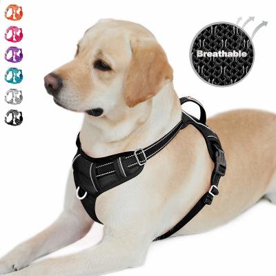 China No - Pull Reflective Dog Harness Easy On / Off Vest Customized Size Fit All Seasons for sale