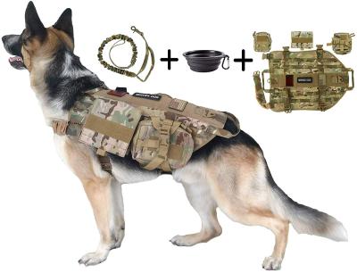 China Durable Soft Sports Nylon Dog Harness 1000D Molle Vest Velcro For Patches for sale