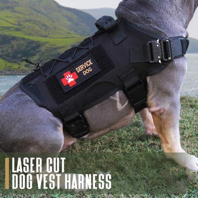 China Tactical Nylon Dog Harness Dog Training Hunting Vest Easy Control For Small Medium Size for sale