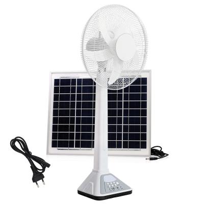 中国 太陽SAA 15W AC DC再充電可能なファン12V 4.5Ahの床の立場の太陽ファン 販売のため